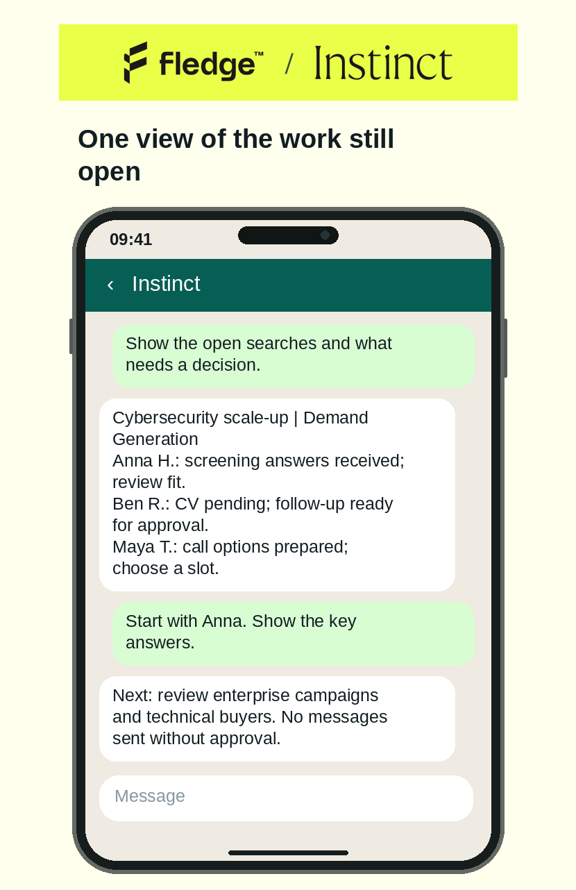WhatsApp conversation: one view of the open work